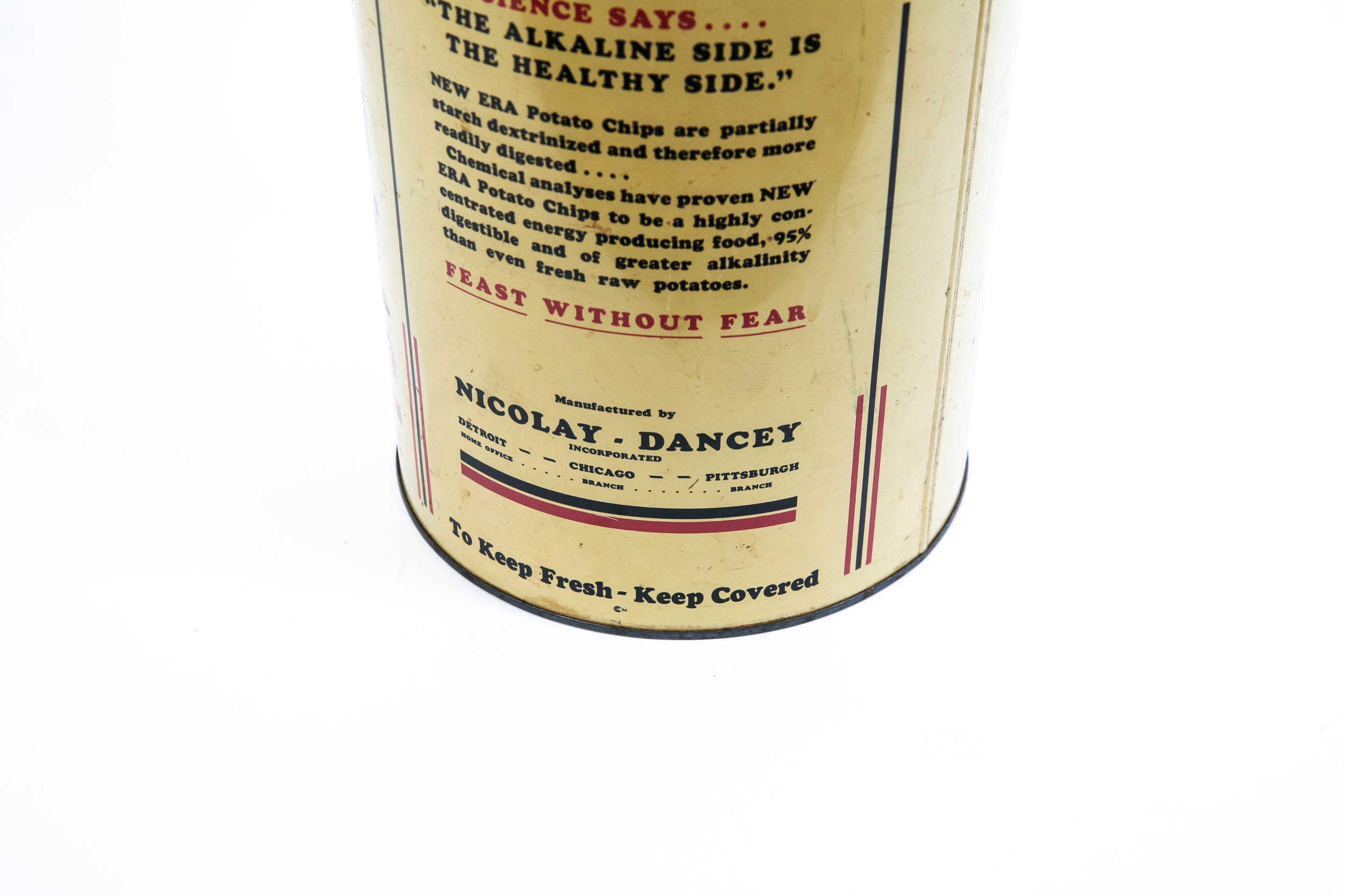 Vintage " New Era"  Potato Chip Canister