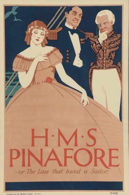 Gilbert & Sullivan 1878 Opera Poster "H.M.S. Pinafore" - WVXU
