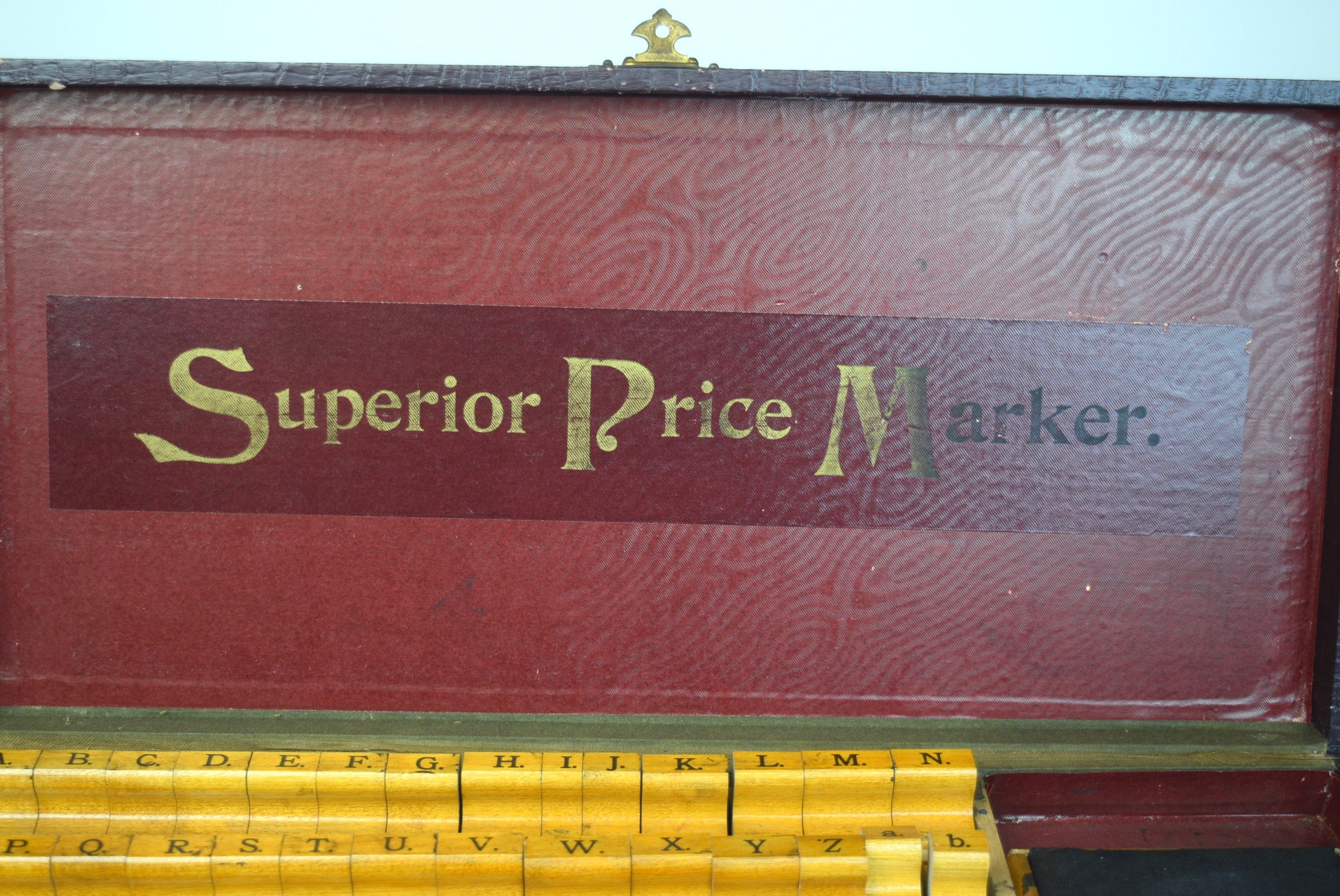 Vintage Superior Price Marker Stamp Set