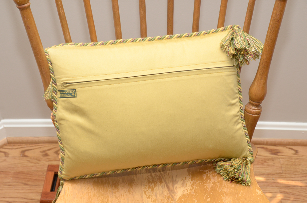 Vintage Colonial Style Spindleback Chair and Pillow