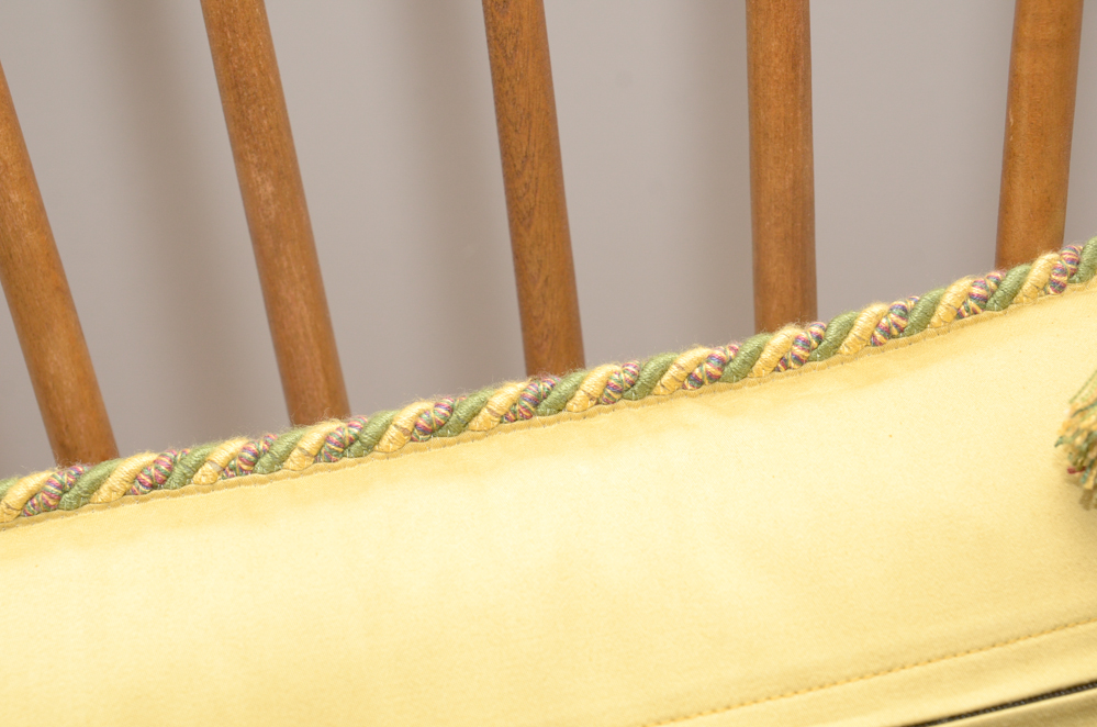 Vintage Colonial Style Spindleback Chair and Pillow