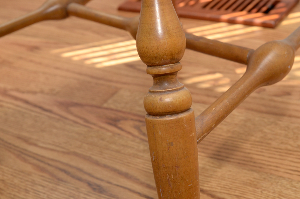 Vintage Colonial Style Spindleback Chair and Pillow