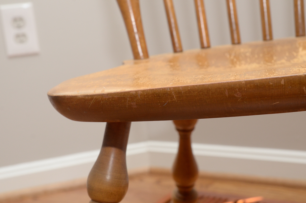 Vintage Colonial Style Spindleback Chair and Pillow