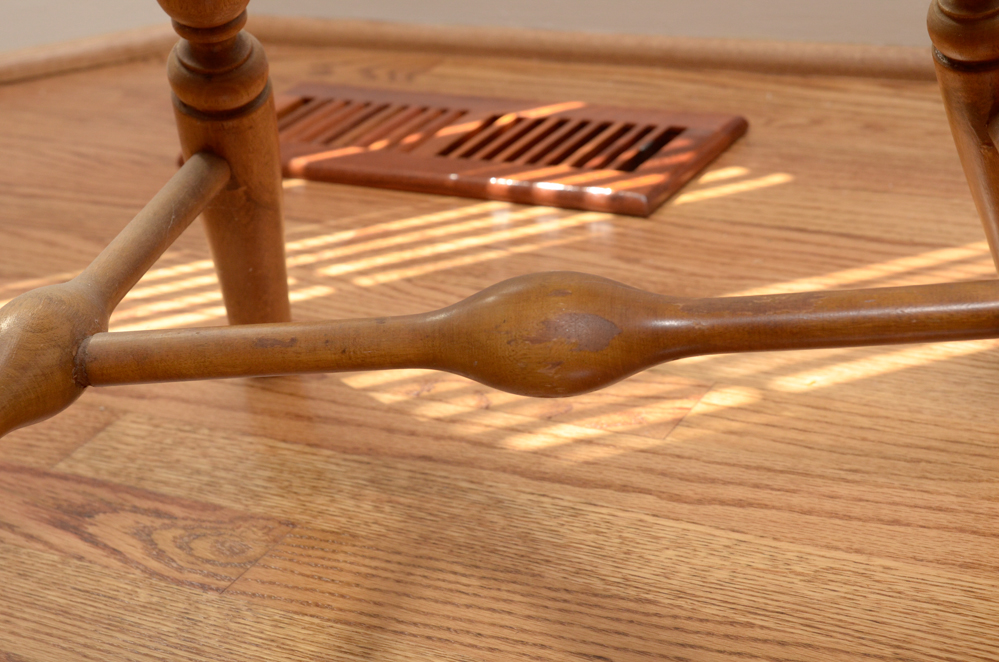 Vintage Colonial Style Spindleback Chair and Pillow