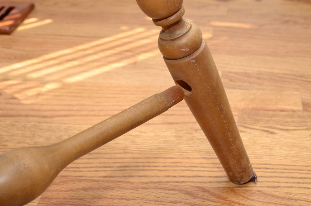 Vintage Colonial Style Spindleback Chair and Pillow