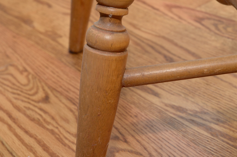 Vintage Colonial Style Spindleback Chair and Pillow