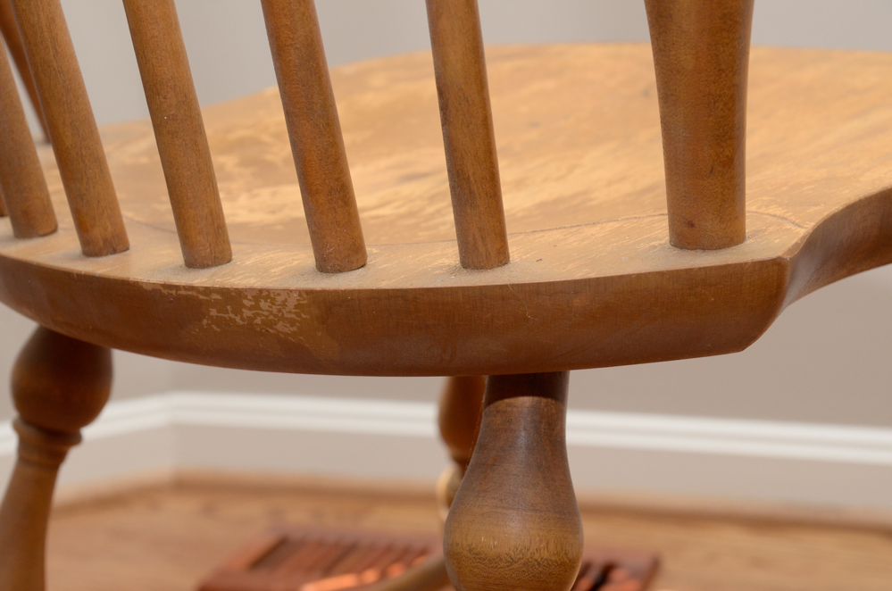 Vintage Colonial Style Spindleback Chair and Pillow