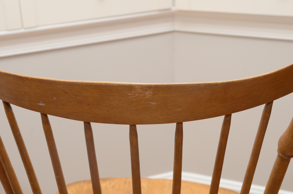 Vintage Colonial Style Spindleback Chair and Pillow