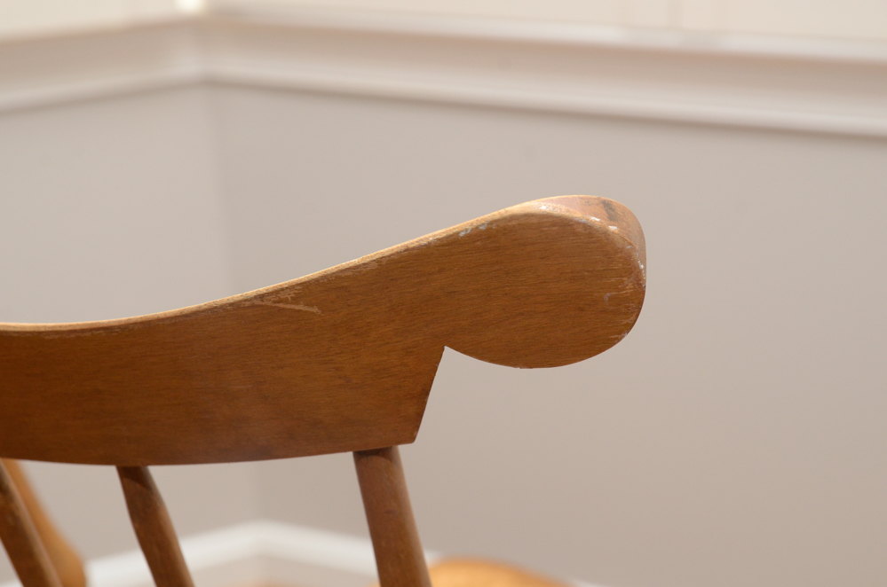 Vintage Colonial Style Spindleback Chair and Pillow