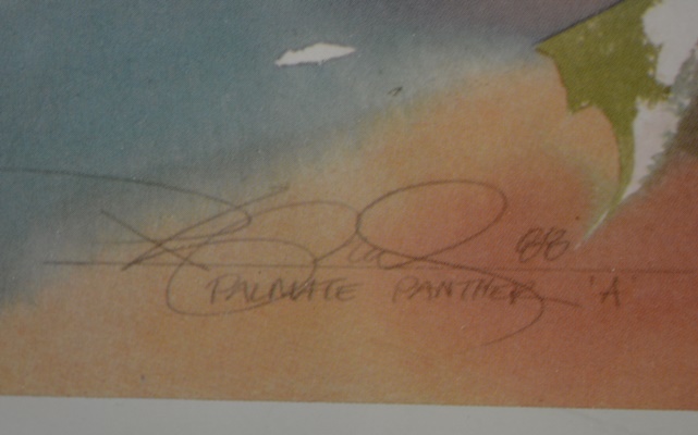 After Peter Kitchell "Palmate Panther" Offset Lithograph