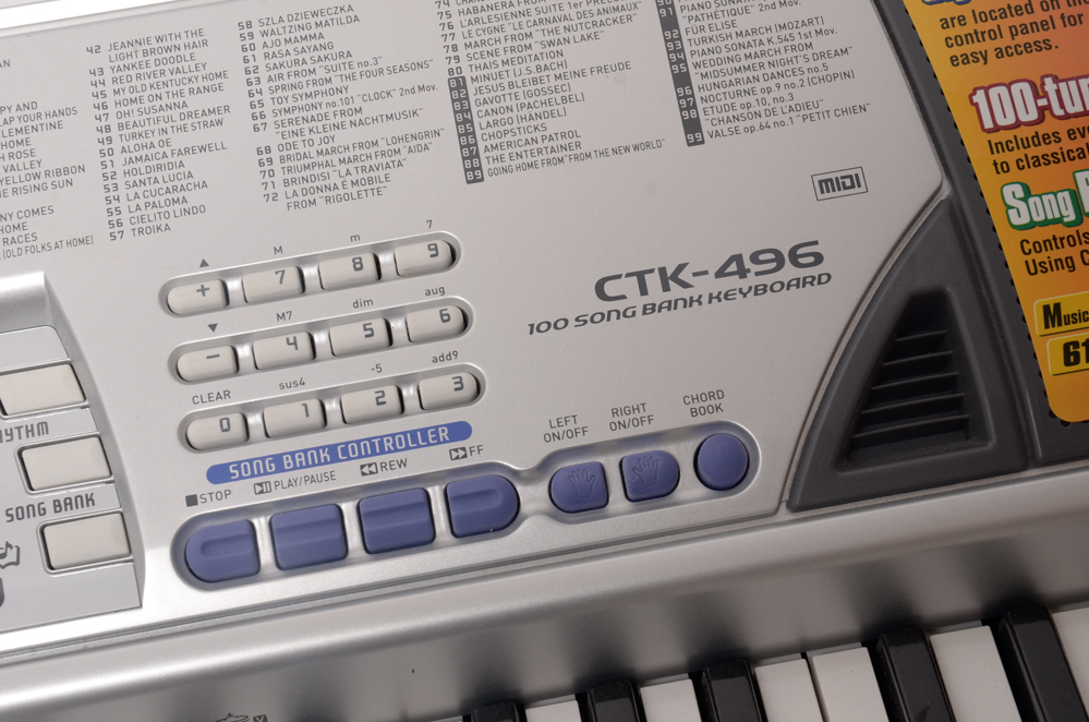Casio CTK-496 100 Song Bank Keyboard