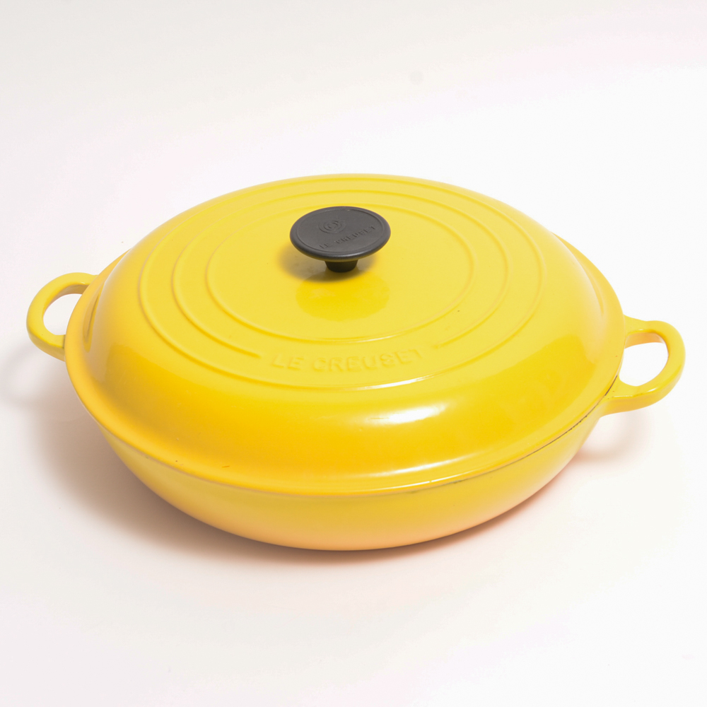 Le Creuset 3.5 Quart Signature Braiser in Soleil Yellow