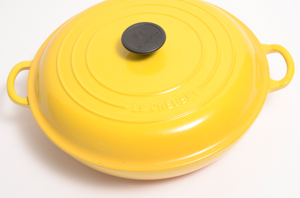 Le Creuset 3.5 Quart Signature Braiser in Soleil Yellow