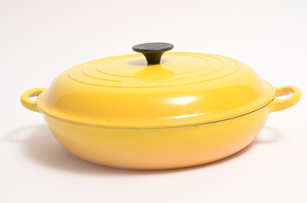 Le Creuset 3.5 Quart Signature Braiser in Soleil Yellow