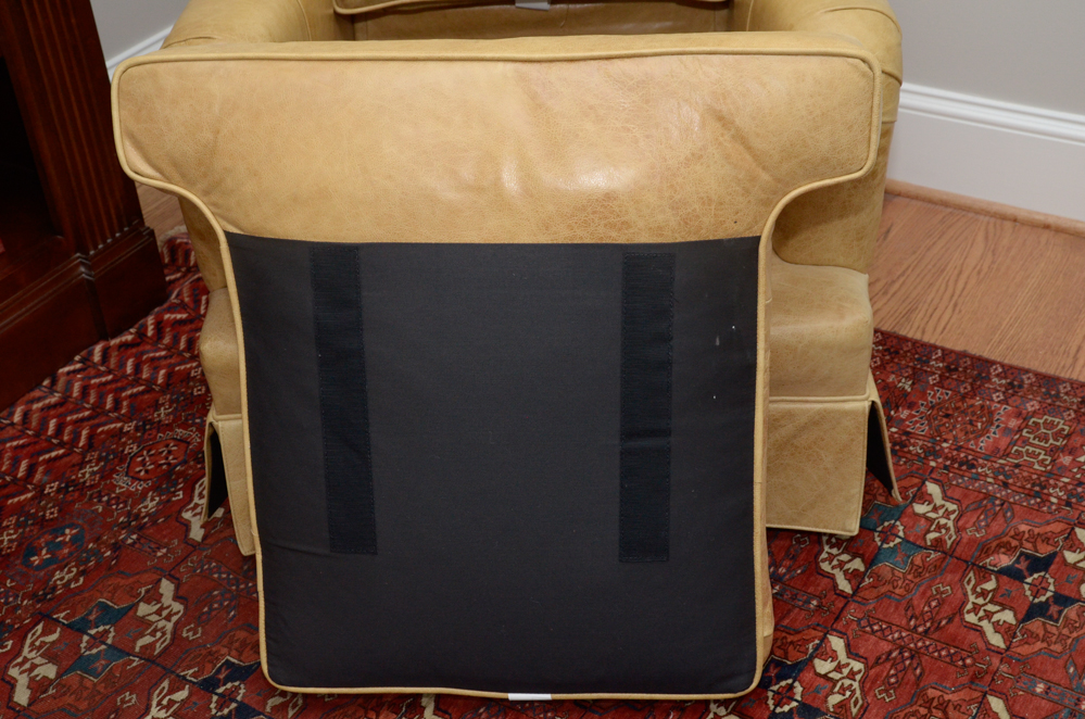 Pearson Furniture Yellow Leather Lounge Chair with Ottoman