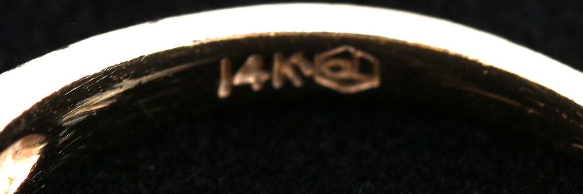 14K Yellow Gold and Diamond Ring