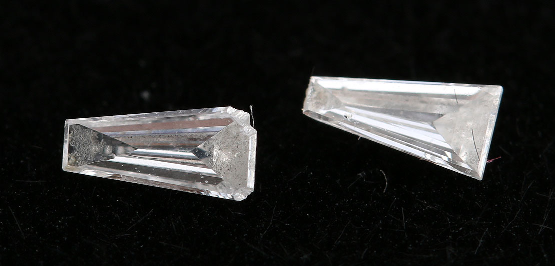Pair of Tapered Baguette Cut Diamonds