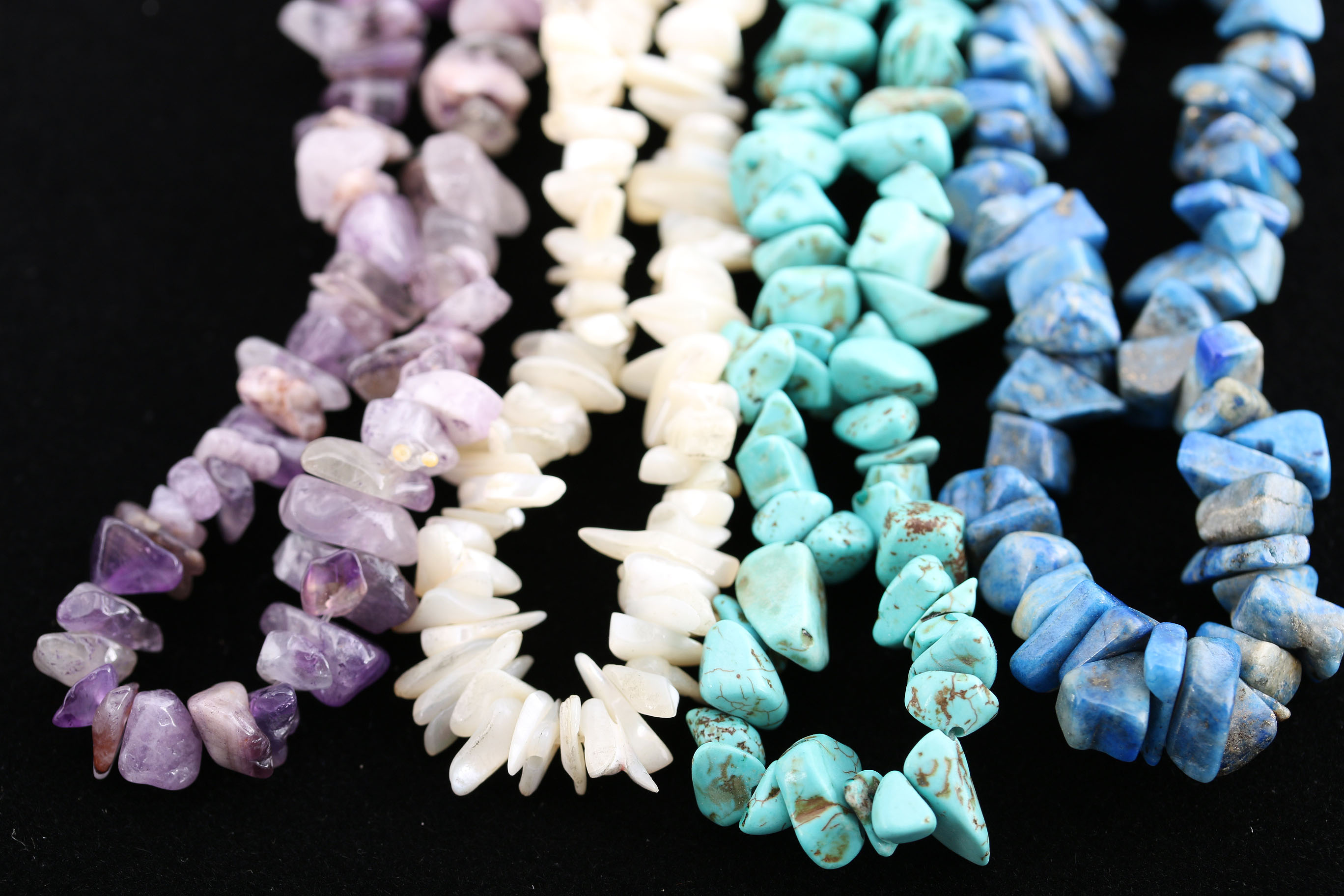 Four Gemstone Necklaces