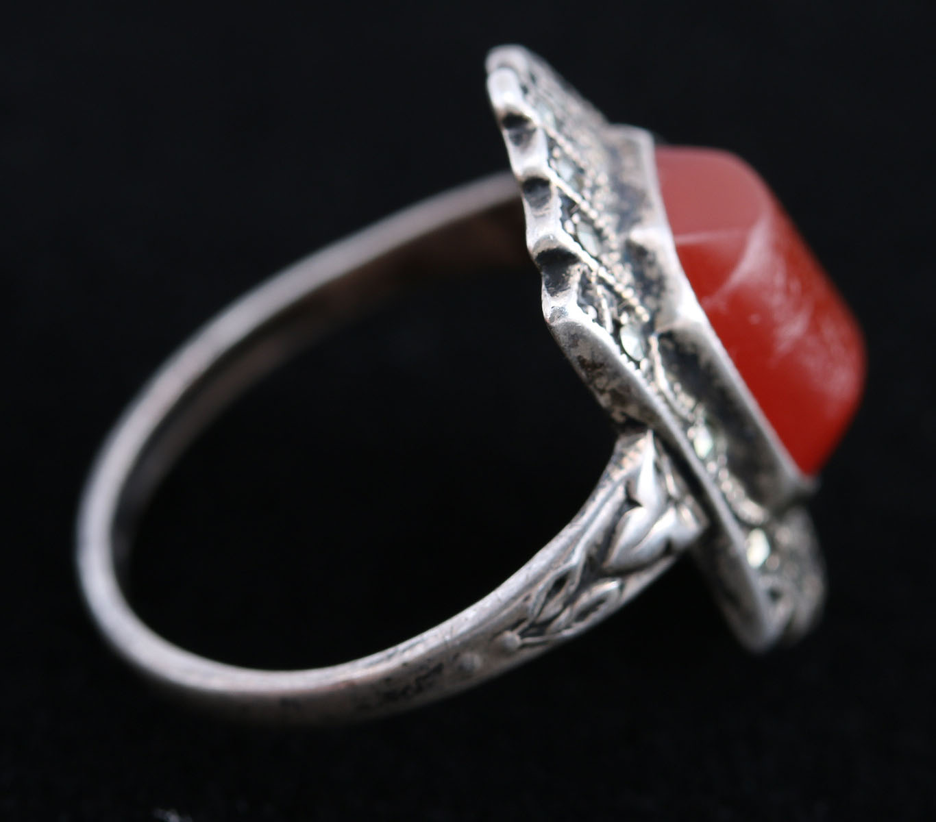 Assorment of Stamped Sterling Silver Rings with Various Stones