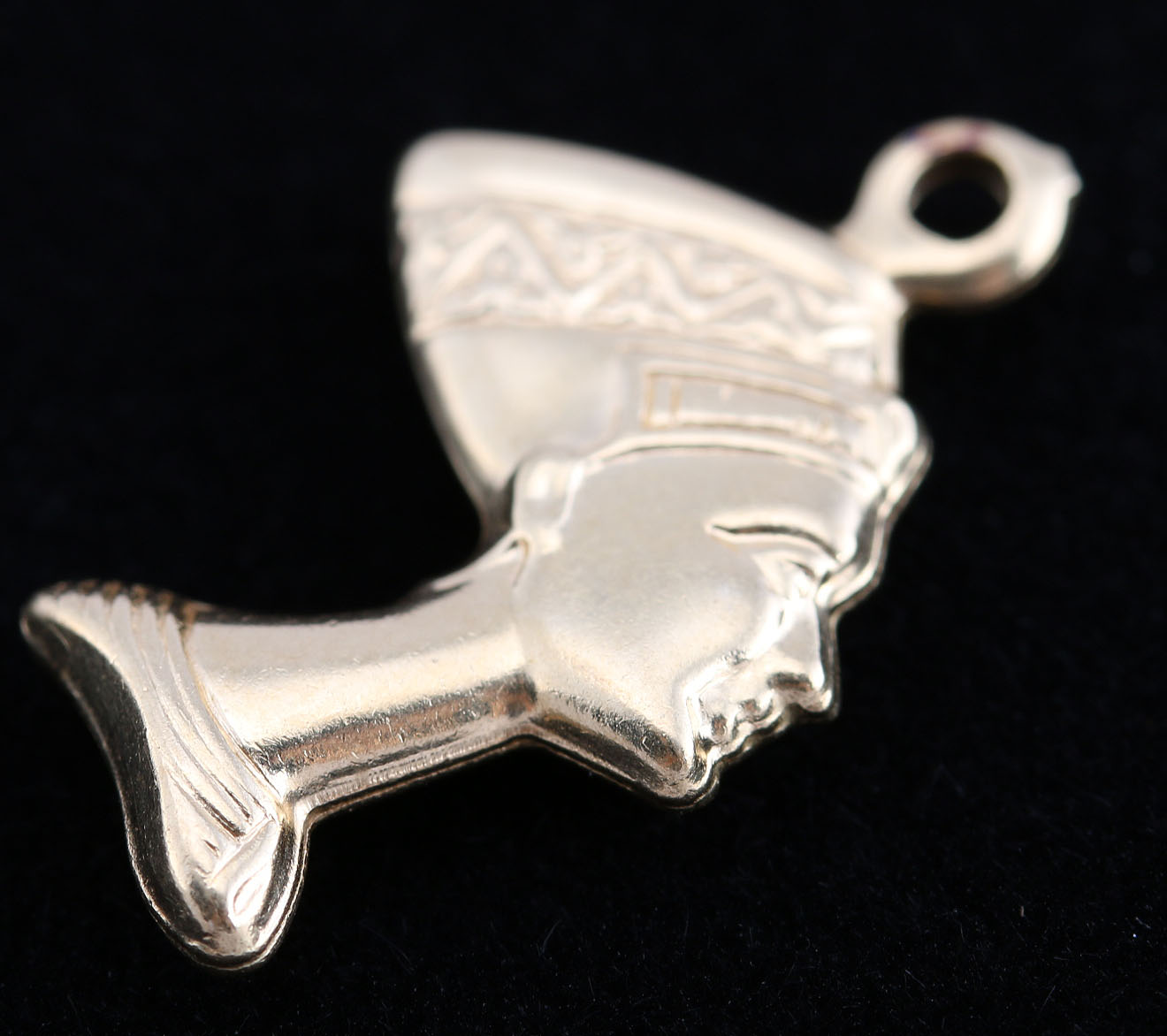 18K Yellow Gold Egyptian Profile Pendant