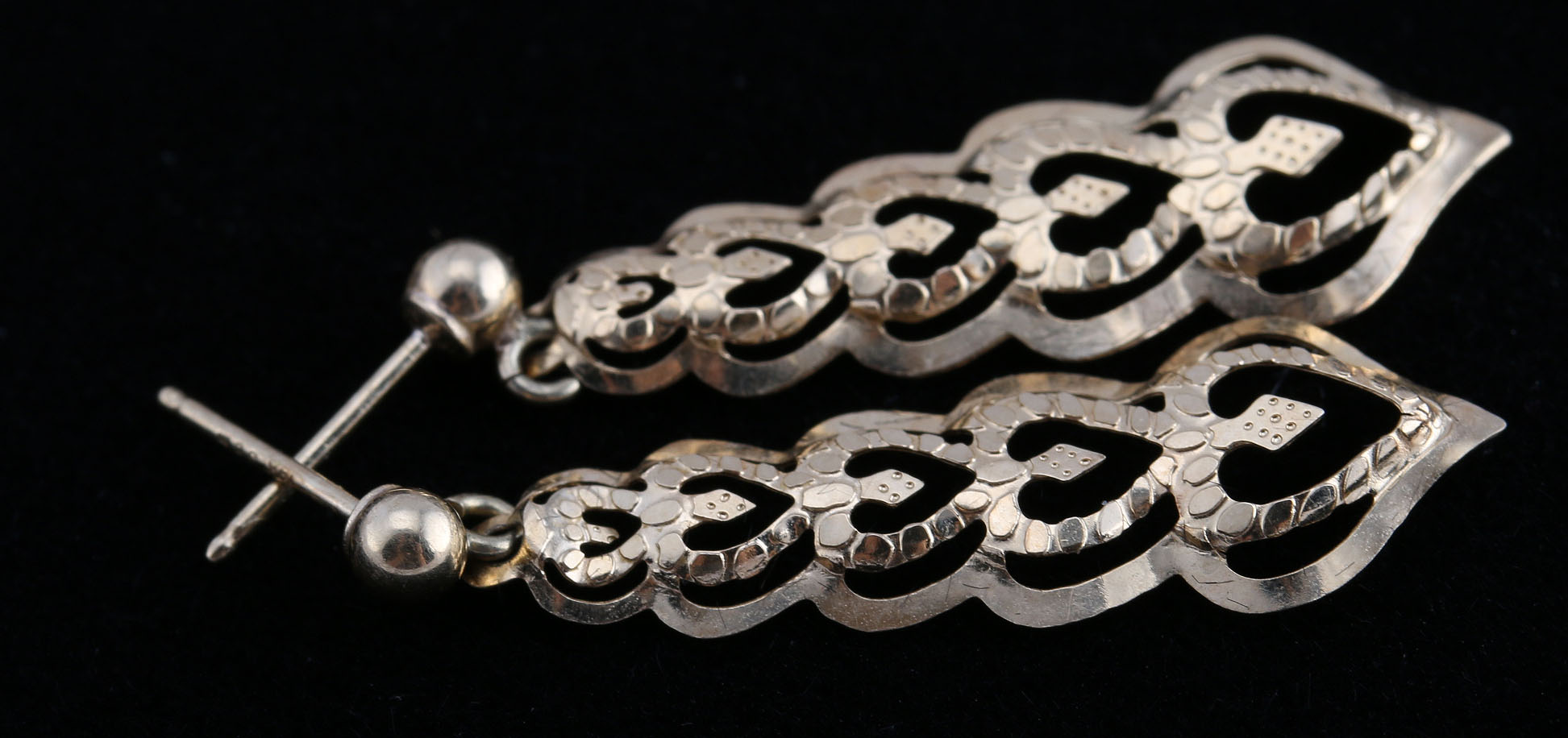 Two Pairs of 14K Yellow Gold Earrings