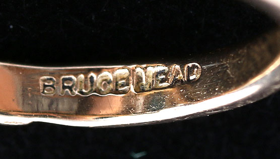 Bruce Mead 14K Yellow Gold Bisbee Turquoise Ring