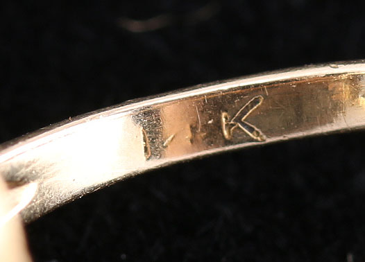 14K Yellow Gold, Diamond, and Synthetic Spinel Ring