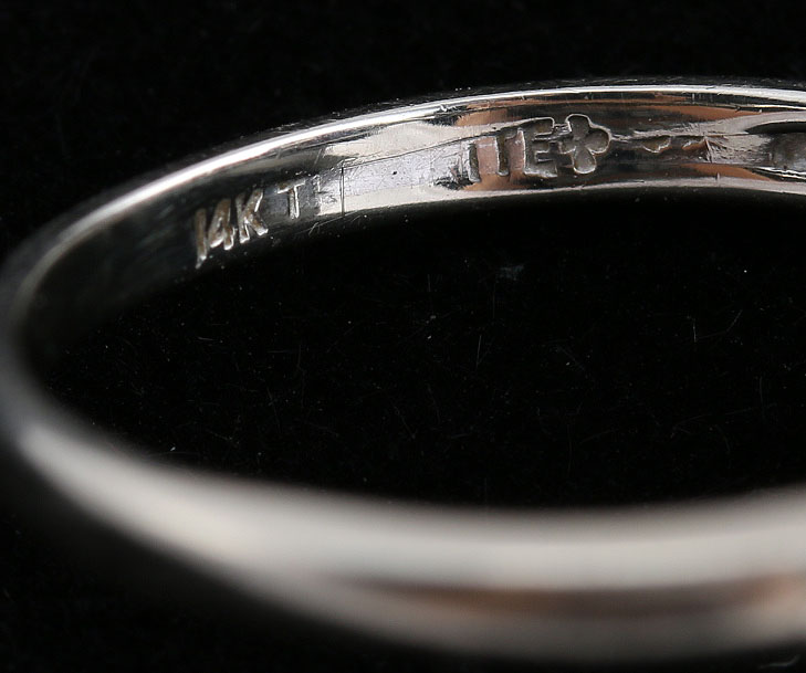 14K White Gold Star Sapphire and Diamond Ring