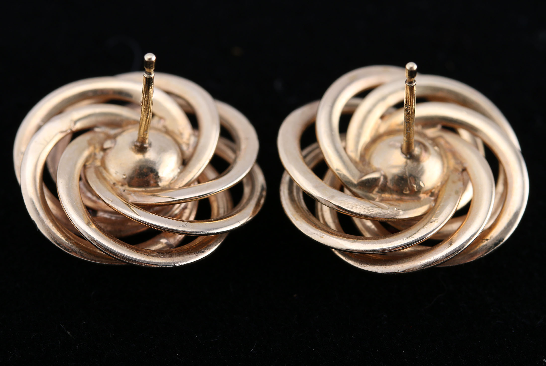 14K and 10K Yellow Gold Garnet Earrings