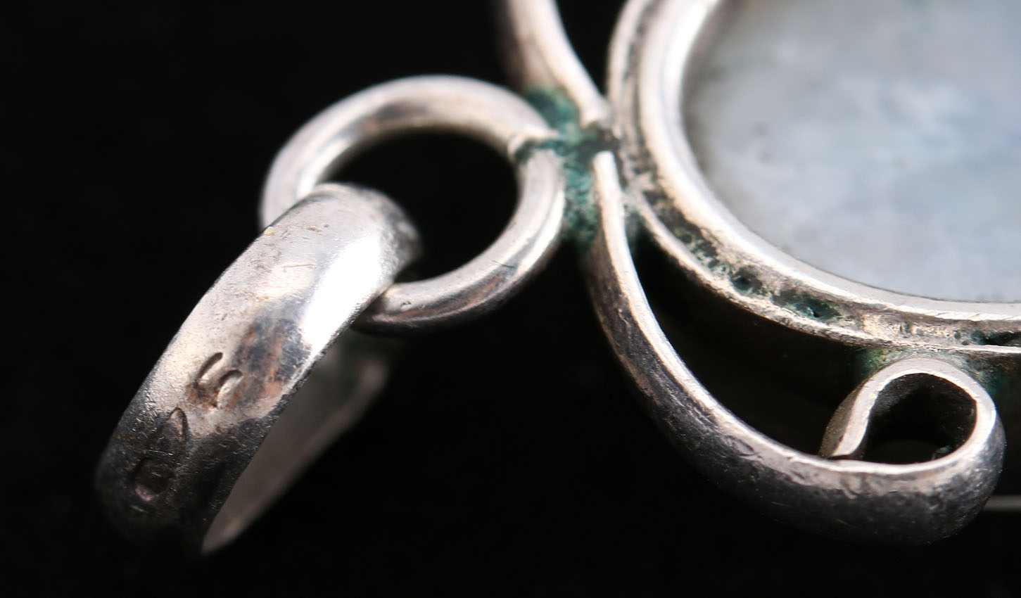 Sterling Silver Turtle Styled Moonstone Pendant