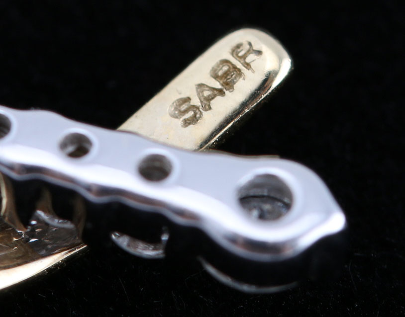 14K Yellow and White Gold Diamond Earrings