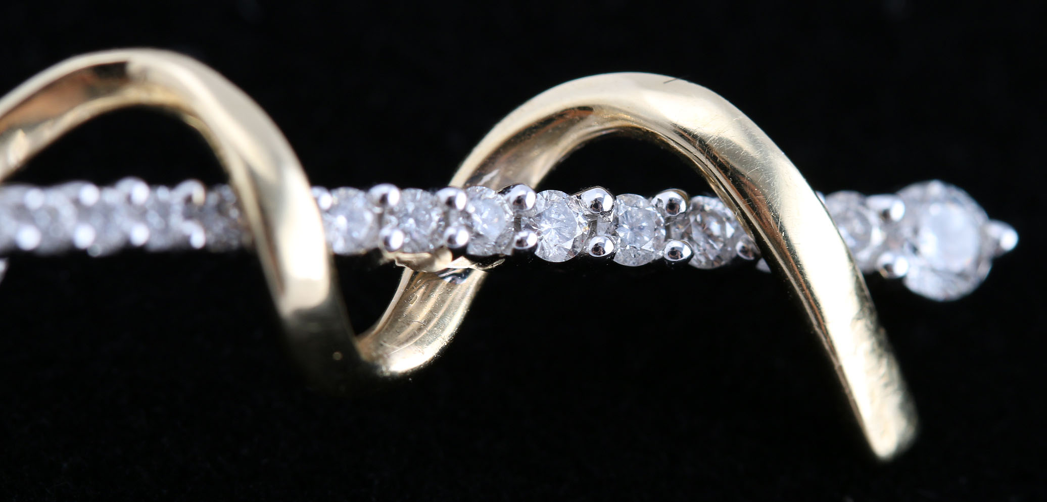 14K Yellow and White Gold Diamond Earrings