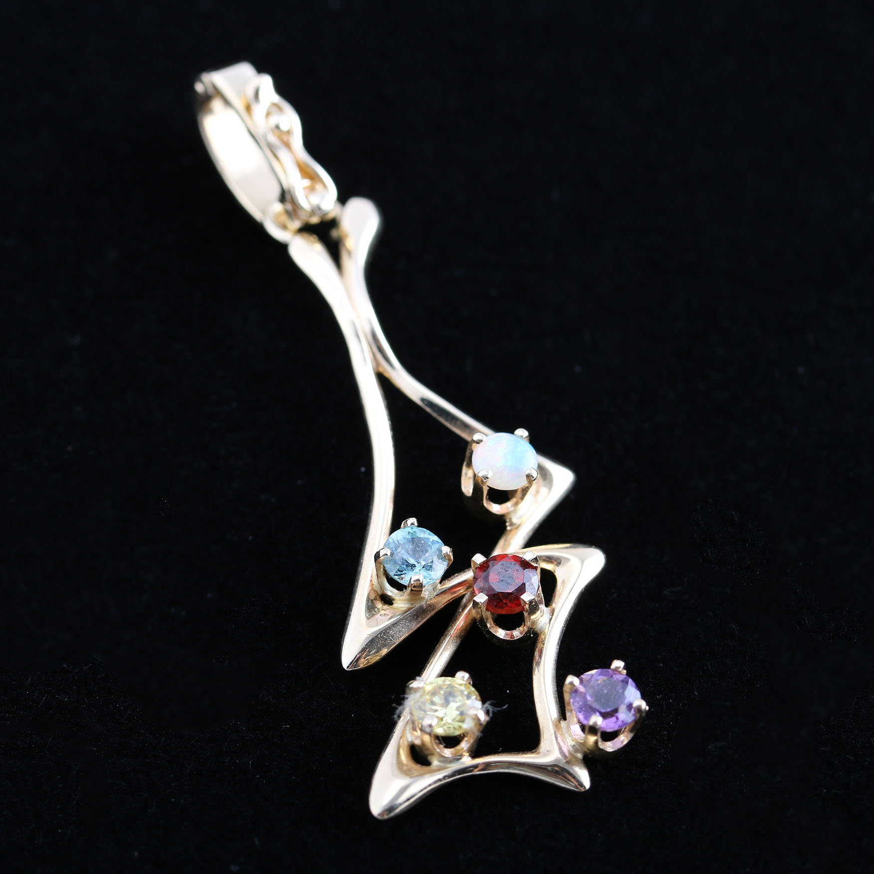 14K Gold Gemstone Pendant