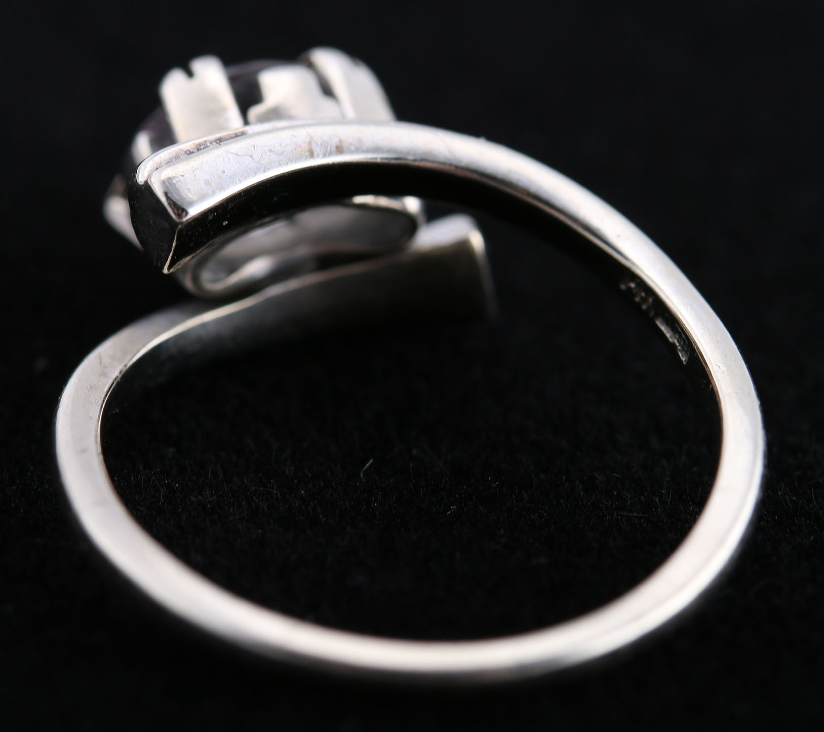 14K White Gold and Natural Quartz Ring