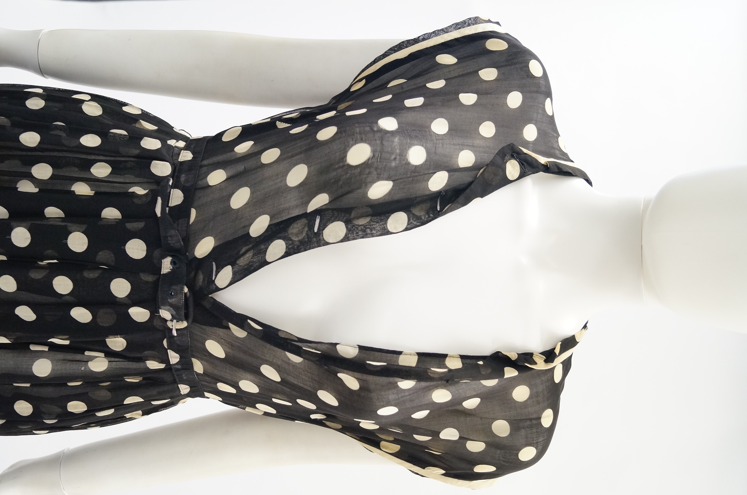 1950s Women's Vintage Nelly Don Polka Dot Dress