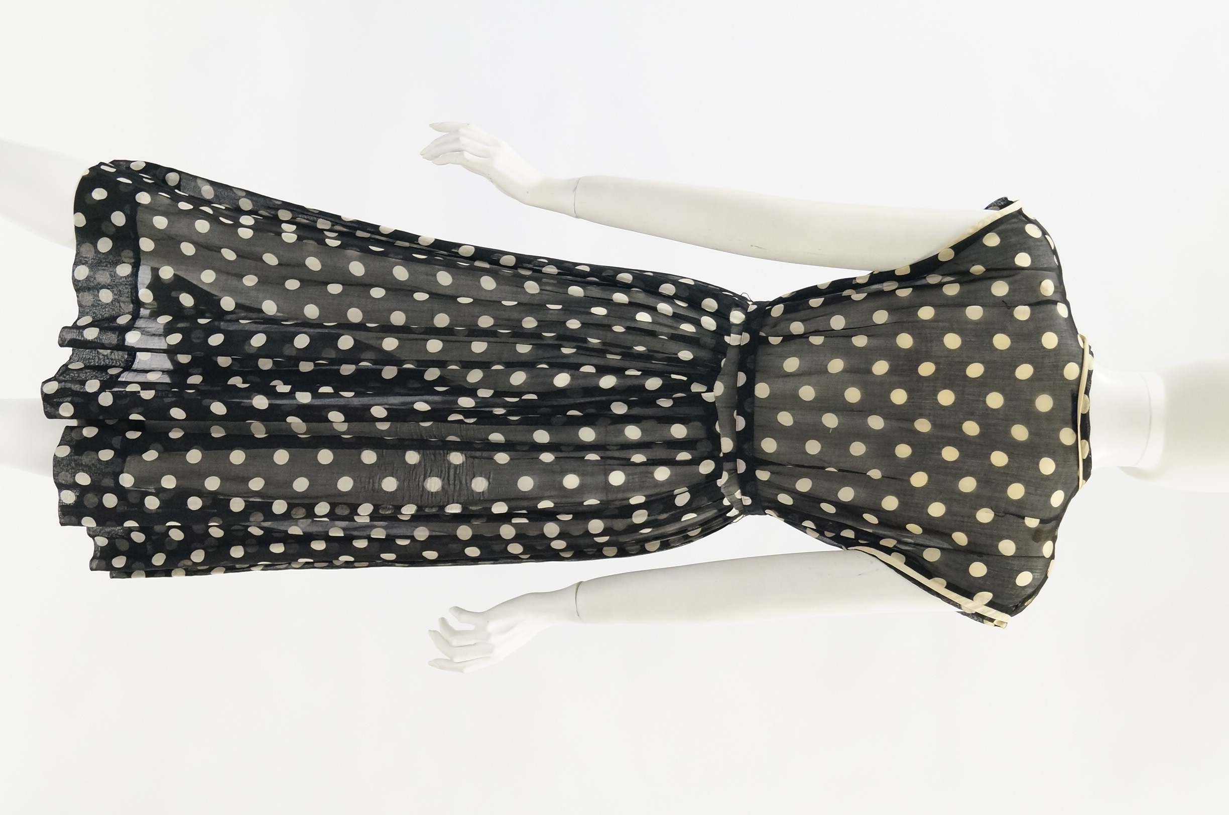 1950s Women's Vintage Nelly Don Polka Dot Dress