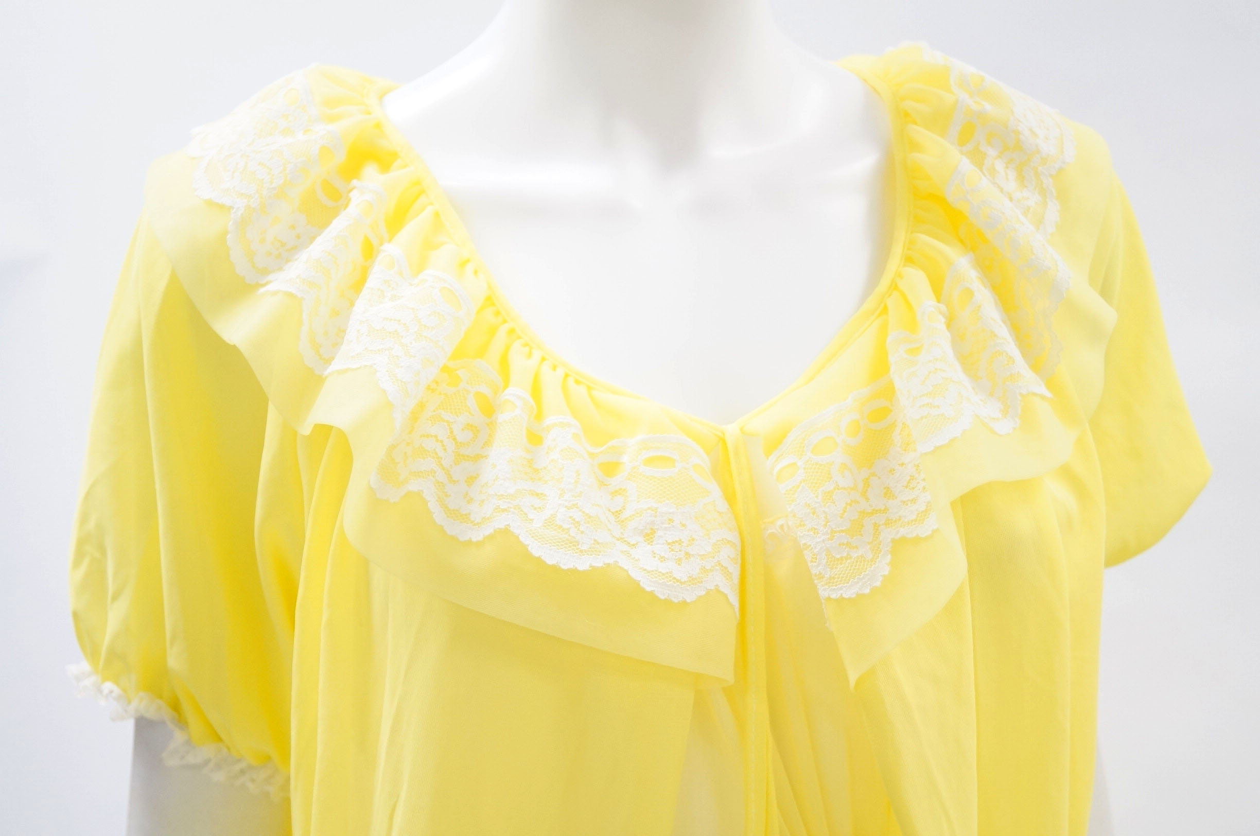Circa 1960s Yellow Peignoir