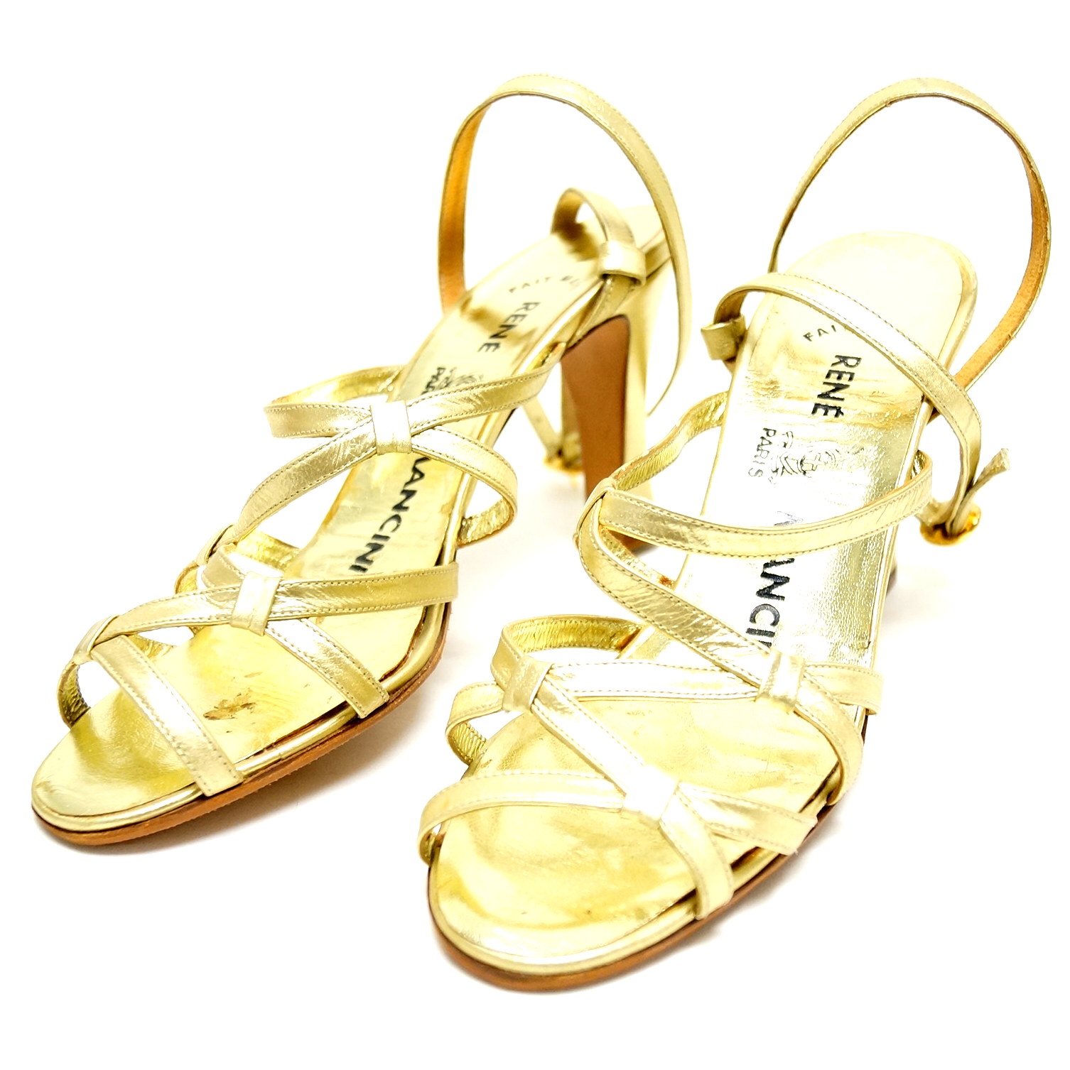 Vintage Pristine René Mancini Golden Pumps