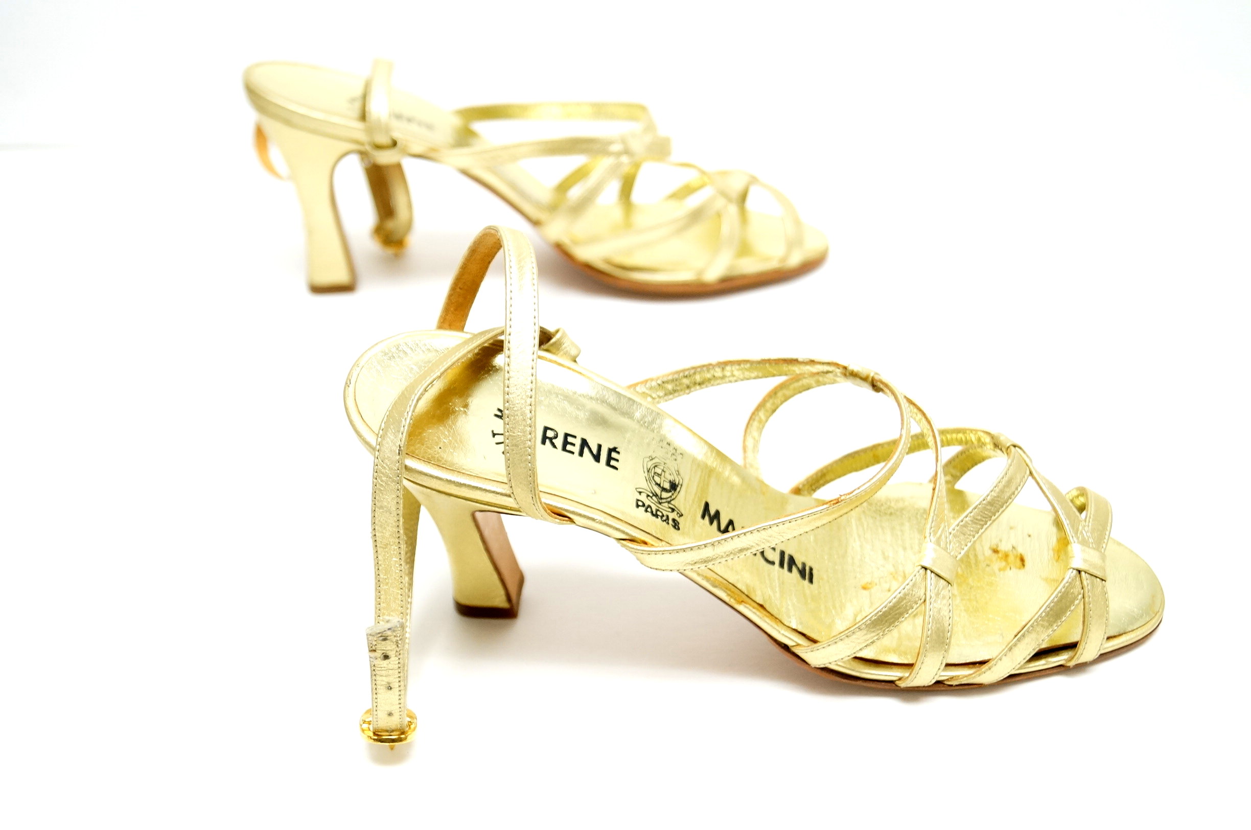 Vintage Pristine René Mancini Golden Pumps