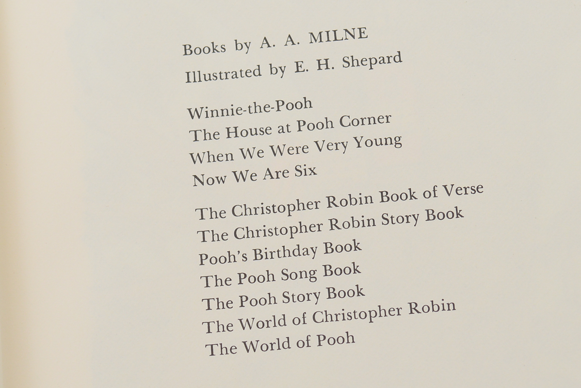 1974 Edition of "Winnie-the-Pooh"