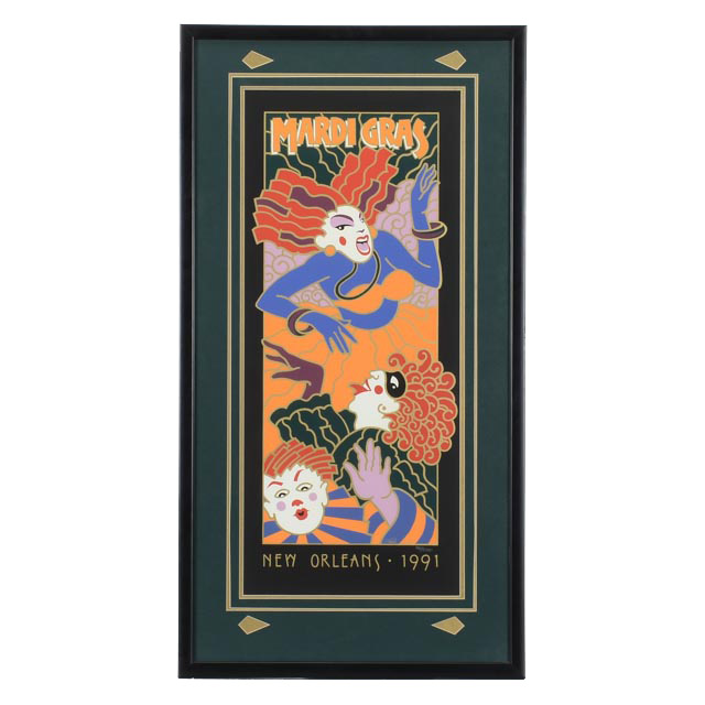 Hugh Ricks Limited Edition 1991 Mardi Gras Serigraph - WVXU