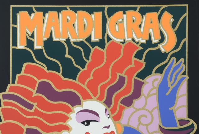 Hugh Ricks Limited Edition 1991 Mardi Gras Serigraph - WVXU