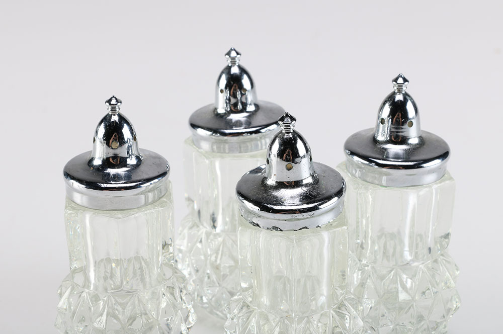 Set of Eleven Glass Shakers