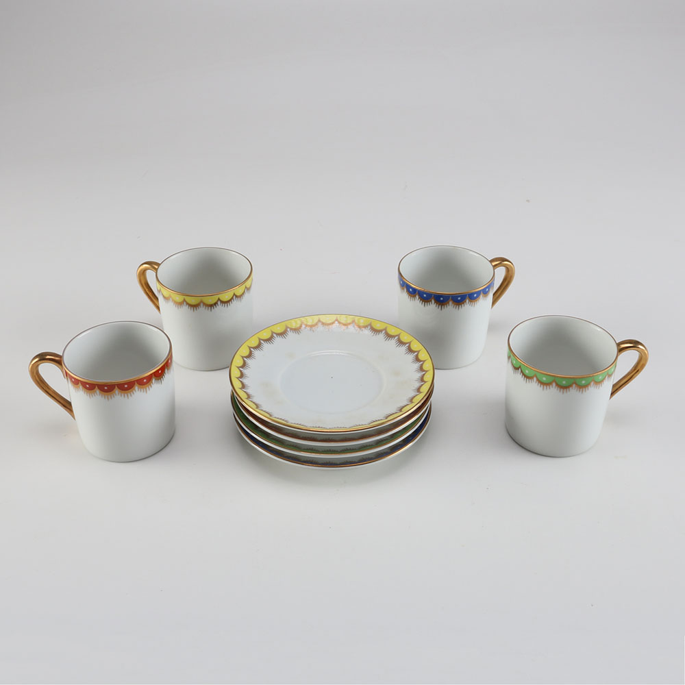 Fitz and Floyd Demitasse Cups and Saucers