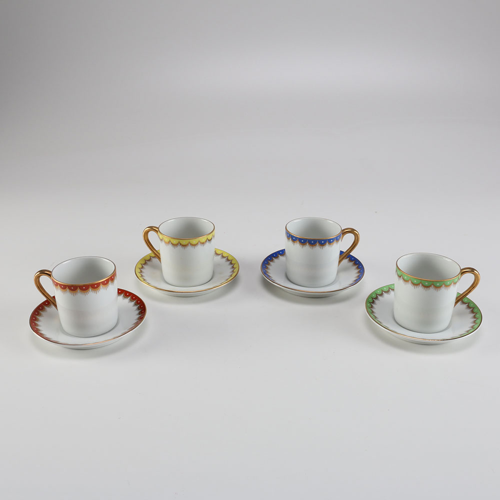 Fitz and Floyd Demitasse Cups and Saucers