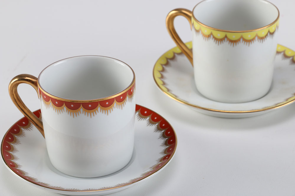 Fitz and Floyd Demitasse Cups and Saucers