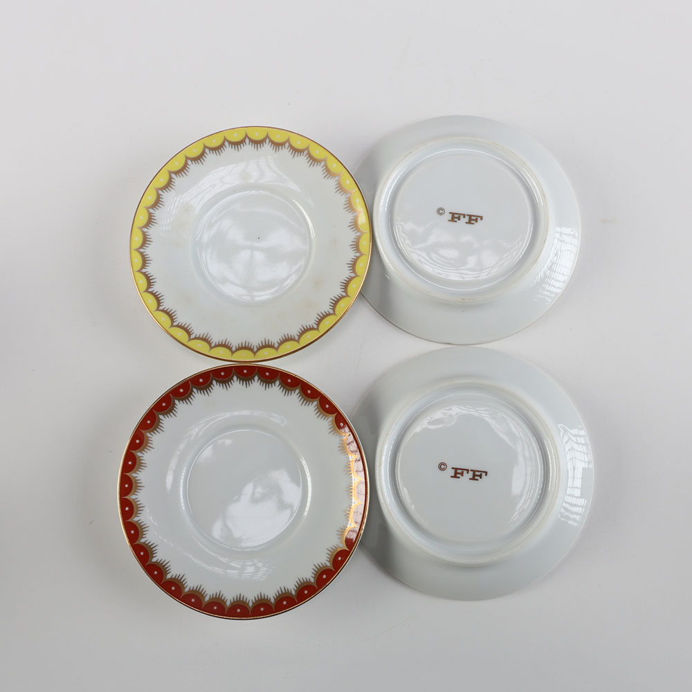 Fitz and Floyd Demitasse Cups and Saucers