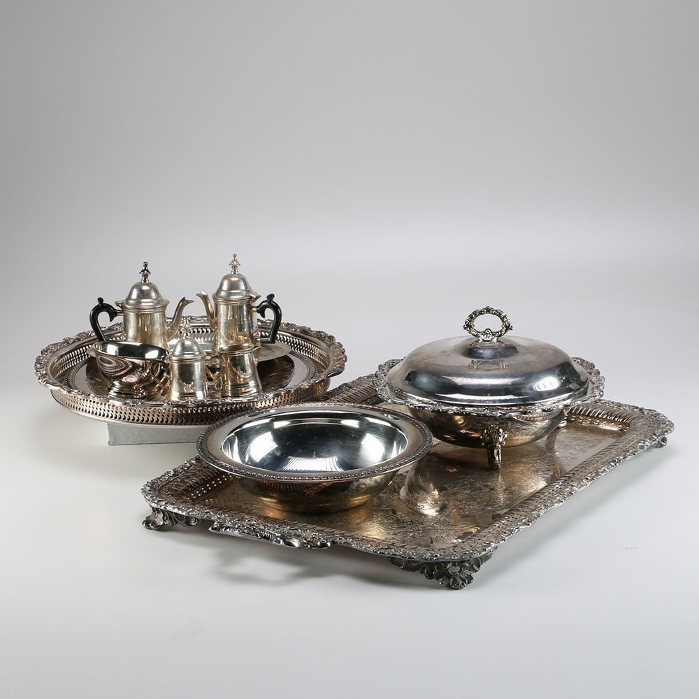 Assorted Silver Plated Serving Items