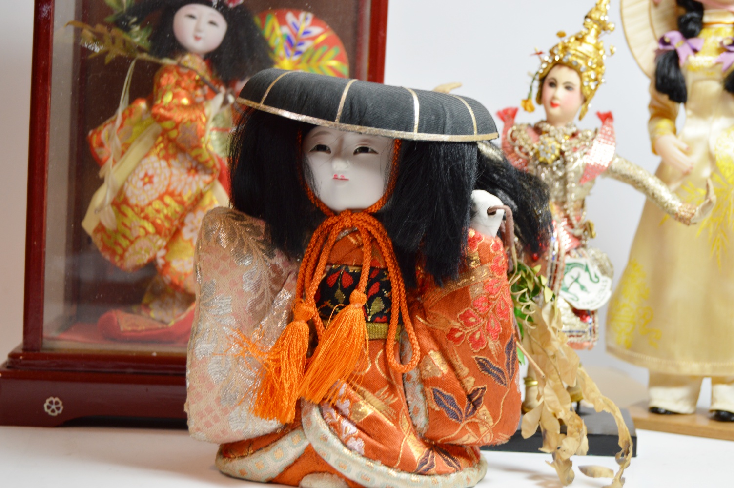 Vintage Japanese and Thai Collectible Dolls