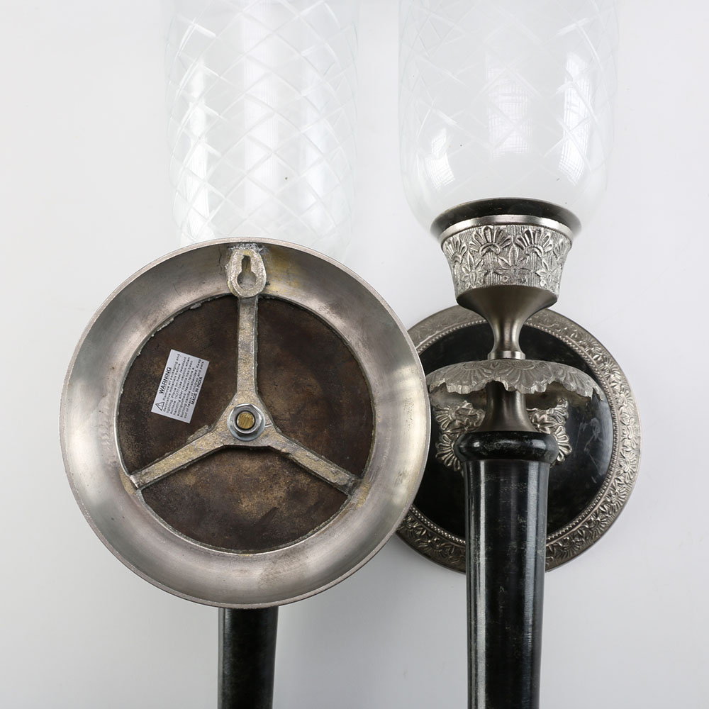 Two Torchiere Candle Sconces
